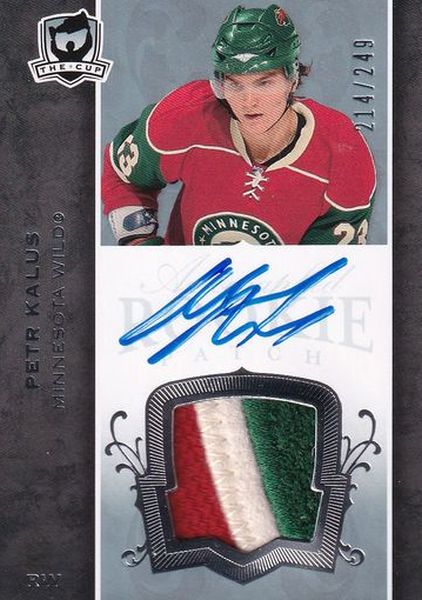 AUTO RC patch karta PETR KALUS 07-08 UD The CUP Rookie Auto Patch /249
